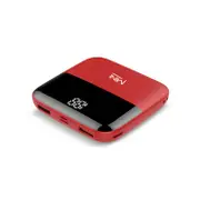 Mini Power Bank 10000mAh LED Display External Portable Type C Charger PoverBank Double USB for iPhone Huawei Samsung - Red