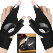 Lertenys Fishing Gloves with LED Flashlight Gift for Men, Lightweight Outdoor Fishing Gloves with Screwdriver for Repair and Work, Cool Gadget Gift...