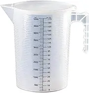 B Baosity Plastic Pitcher Measuring Cup 5000ml Cooking Baking Accessaries Juice Beverage Jar Water Jug with Handle with Lid for Tea Restaurant Bedside