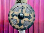 Medieval Viking Wooden Shield Authentic Viking Shield for Cosplay LARP Shield