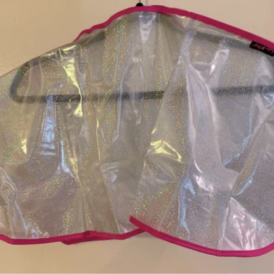 Luv Betsey Johnson Handbag Rain Poncho Protector Glitter’ & Pouch OSFA NWT