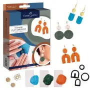 Texture Clay Earring Making Kit: Create 3 Polymer Clay Earrings, Adult Crafts...