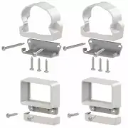 Rail Line Bracket Kit Vinyl Railing Stair Brackets Veranda Traditional (4Pck)