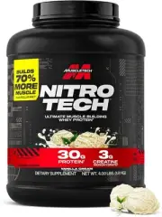 MuscleTech Whey Protein, Nitro-Tech Isolate + Peptides, Vanilla, 1.81kg