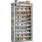 Shoe Rack 10Tier Large Capacity 50-56Pairs Beautiful Tall Shoe Shelf Free Sta...