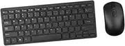 Yardenfun Wireless Keyboard and Mouse 2.4g Connectivity Ultra-Thin Business Keyboard with Mouse Black Mobile Desktop Friendly