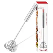 Qukaka Hand mixer whisk,stainless steel semi automatic whisk,egg spinner,whiz...