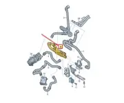 VW MULTIVAN T7 ST ENGINE COOLANT TROUSERS 7T0122073BQ NEW GENUINE