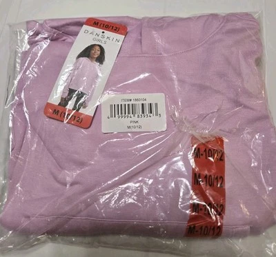 Danskin Girls Pullover Hoddie Sweater, Pink, Size- Medium (10/12)
