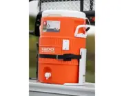 Steel 3-5 Gallon Mobile WATER COOLER Mount Service Truck Picnic Table Ice Bucket