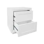 Balmain Tall Bedside Table - White