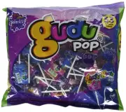 Sonrics Gudu Pop Mix Soft Candy Mexican Lollipops. 15.8 oz Bag of Gudu Pop Azul
