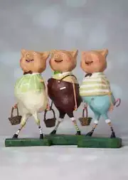 Lori Mitchell Storybook Three Lil Pigs -Set of Three! 6''H