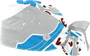 [WOSHJIUK] Working Hat 2 Pack Scrub Caps for Women,Save The Whales,Tie Back Cap Adjustable Scrub Hat