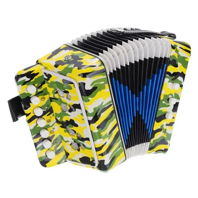 Accordion 10 Keys Button Accordion Mini Musical Instrument Gifts Camo