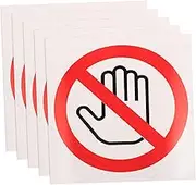 COSMEVIVI 5pcs Warning Signs Signs Caution Automatic Door Stickers Safety Sticker Security Warning Safety Caution Decal Self-adhesive Vinyl