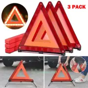 3PCS Car Emergency Warning Triangle Reflective Safety Roadside DOT Approved Kit