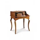 Desk Mobile PC Studio 7 Drawers Plan Extractable Art Povera Walnut Dark