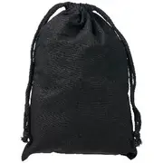 J.Burrows Calico Drawstring Bag 20 x 30cm Black 10 Pack
