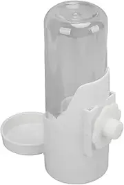 450ml Dog Water Dispenser, Leakproof Hanging Automatic Pet Feeding Water Bottle, Portable Cages Use Gravity No Drip Pet Auto Feeder Waterer Set for Cats Dogs Rabbits (White