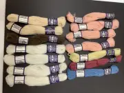 14 Skeins Of Phildar 100% Laine Wool 8 Meters Misc Colors