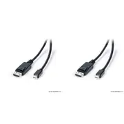 2x Connect Cable Male Ultra HD 4K Mini DP to DisplayPort Cable Connector 3m BLK