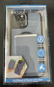 Brookstone IPhone Case 14 plus & 13 pro max MagSafe/ Detachable Card holder NEW