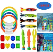 Pool Diving Toys Water Ring Sticks Swimming Dive Toy Sets Summer Underwater Swim
