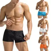 Shorts Skinny Swim Trunks Swimwear Boxer Briefs Shorts Swimwear Orange