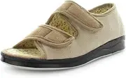 NEW Panda Entice Nylon Slippers 8 Camel Womens Peep Toe Slip On Flexi Sole
