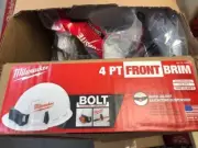 Milwaukee 48-73-1200 White Front Brim Vented HardHat BOX OF 5