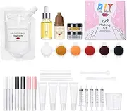 Lip Gloss Making Kit, Make Your Own Lip Gloss, Lip Gloss Set Girls Make Your Own Making Set with Glitter Lip Gloss Set, Lipstick Sleeves Shaped Sleeve, Essential Oil Stirrers, Lip Balls