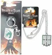 Attack of Titan keychain and necklace Shield and Unicorn pendant Funimation
