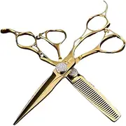 Hair Cutting Scissors, Salon 6.0 Professional Hairdressing Scissor Cutting Thinning Barber Shears Set