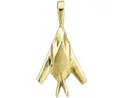 14K Gold F-117 Nighthawk Slide Charm