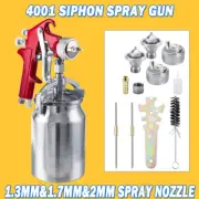 1.3mm 1.7mm 2mm Nozzle HVLP Auto Paint Air Spray Gun Kit Gravity Feed Car Primer