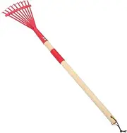 GANAZONO Detachable Gardening Rake with Lightweight Handle Versatile Lawn Tool for Leaf Cleaning Raking and Debris Removal Gardens and Outdoor Spaces