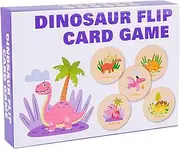 Matching Game, Kids Card Game, Dinosaur-Themed Wooden Educational Toy for Logical Thinking and Cognitive Development, Children Aged 3+ Years Old, 6.81x5x1.18 inches 125g