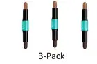 3-Pack NYX Professional Makeup Wonder Stick 2-in-1 Highlight Contour WSR07 Deep