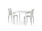 Extendable Table Squared White Ash Modern Design Cooking