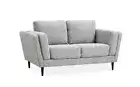REIGEN FABRIC 2 SEATER SOFA COUCH PRECISION-CUT STEEL FRAME PEPPER 165CM