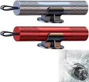 ortable Car Window Breaker Tool 2 Pcs Upgrade Car Safety Hammer Seat Belt Cutter Portable Car Window Breaker Car Escape Tools, Car Window Glass Breaker for Land and Underwater (Red, Silver)