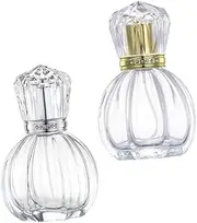 2pcs Perfume Women Portable Spray Refill Shape Mister Vintage Mini Aromatherapy Reusable Small Perfume Atomizer Glass