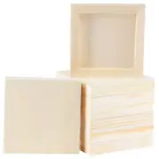 ADXCO 8 Pack Wood Panels 5 x 5 Inch Unfinished Wood Canvas Wooden Panel Boards