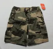 Wonder Nation Boy's Drawstring Waist Cargo Jogger Shorts JL3 Green Large NWT