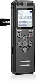 136GB Digital Dictaphone Tonnlog 1536kbps Recording Device Voice Recorder with Playback, USB-C Audio Voice Recorder with Noise Reduction for Lectures Meetings, One-Touch Recording/Locking
