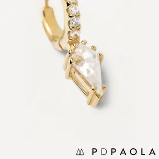 【PD PAOLA】西班牙時尚潮牌 金色迷你耳環 小圓X菱形 MANILA(925純銀)