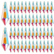 50Pcs 38Mm Suncatcher Crystal Icicle Prisms Pendant Icicle Chandelier Crystals