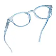 Readerest +1.50 Blue Light Block Reading Glasses for Men and Women, Light Blue