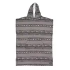 Ocean And Earth Youth Digital Hooded Poncho Towel in Charcoal - Size OSFA -Grey